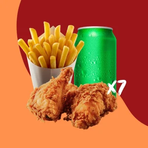 MENÚ 7 ALITAS + 1 PATATAS + 1 LATA